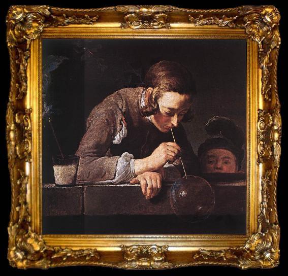 framed  jean-Baptiste-Simeon Chardin The Soap Bubble, ta009-2
